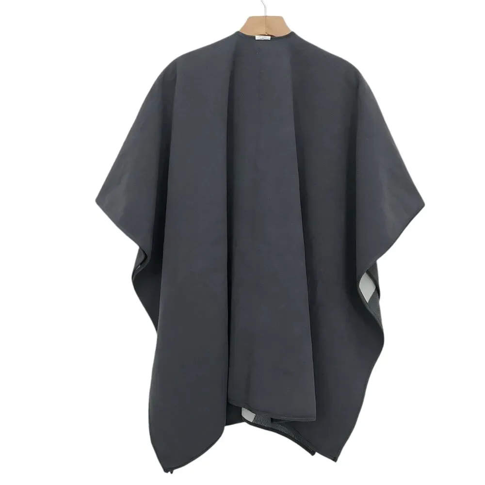 Woolrich Fleece Wrap Shawl Cape Womens One Size Gray Reversible Cozy Warm Poncho